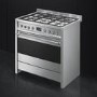 Smeg Opera 90cm Dual Fuel Single Oven Range Cooker - Stainless Steel