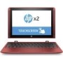 Refurbished HP 10-P007NA Intel Atom X5-Z8350 2GB 32GB 10.1 Inch Windows 10 Touchscreen Convertible Laptop in Red