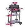 GRADE A1 - Char-Broil Patio Bistro E2Coal - Single Burner Dual Fuel BBQ Grill