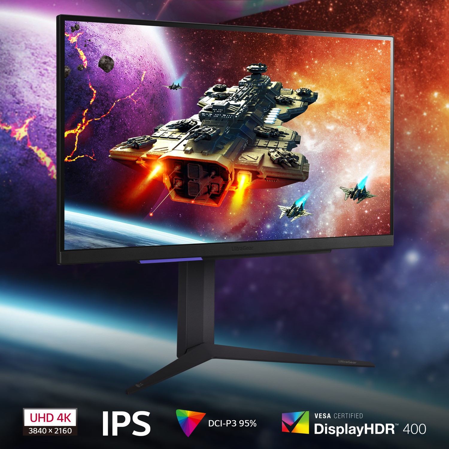 LG UltraGear 27GR93U 27" IPS 4K UHD 144Hz 1ms Adaptive Sync Gaming Monitor - BuyItDirect.ie