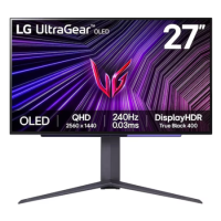 Refurbished LG UltraGear 27GS95QE-B Quad HD 27" OLED Gaming Monitor - Grey