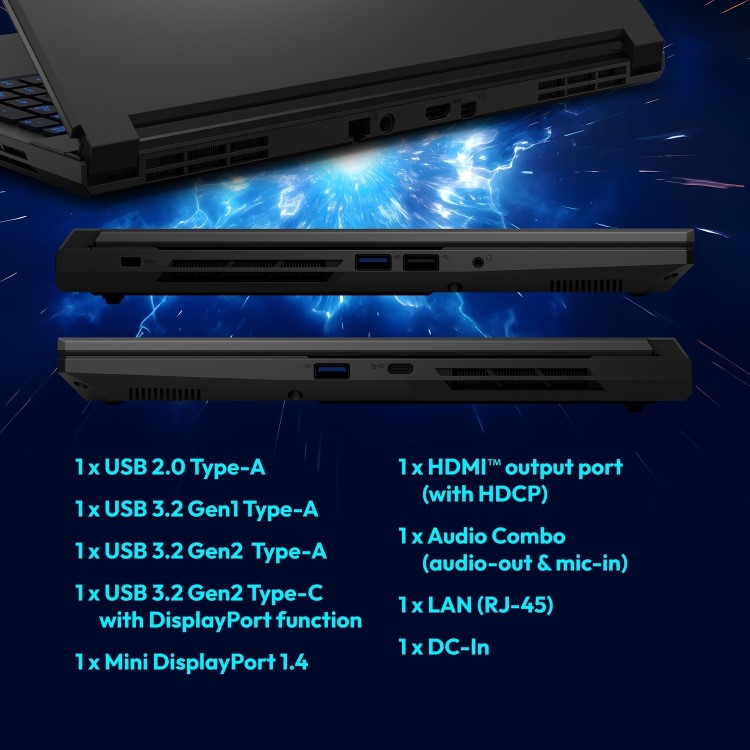 Refurbished Medion ERAZER Deputy 15 P1 Intel Core 9 32GB RAM 2TB SSD RTX 5070 144Hz 15.6 Inch Windows 11 Gaming Laptop