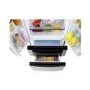 Refurbished Hoover HMN7182BK Freestanding American Frost Free Fridge Freezer - Black
