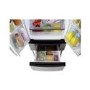 Refurbished Hoover HMN7182BK Freestanding American Frost Free Fridge Freezer - Black
