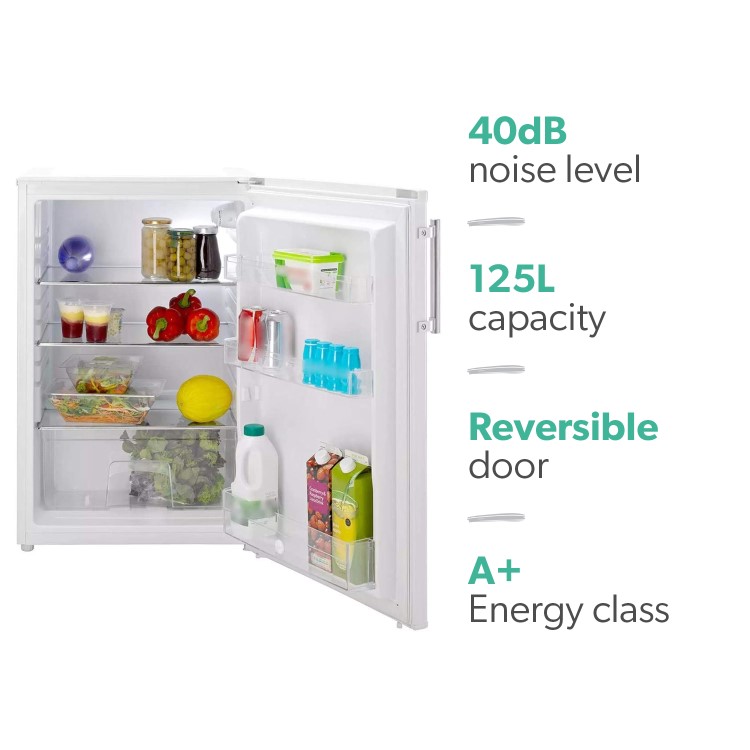 Hoover 125 Litre Freestanding Undercounter Larder Fridge - White