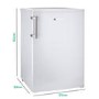 Hoover 125 Litre Freestanding Undercounter Larder Fridge - White