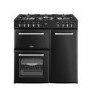 GRADE A1 - Belling Farmhouse 90cm Dual Fuel Range Cooker - Black