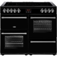 Refurbished Belling Farmhouse 100E 100cm Electric Range Cooker Black Refurbished Belling Farmhouse 100E 100cm Electric Range Cooker Black