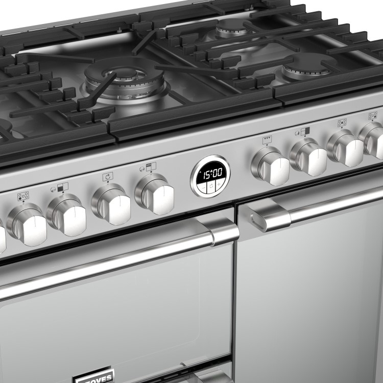 Refurbished Stoves Sterling S900DF 90cm Dual Fuel Range Cooker Stainless Steel