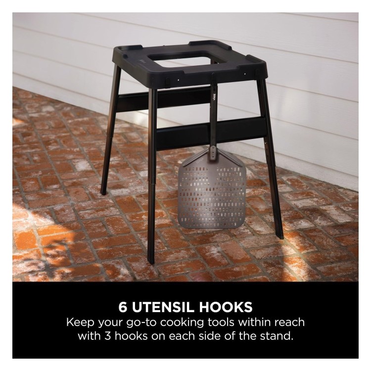 Refurbished Ninja Woodfire Universal Adjustable Stand & Side Table Black