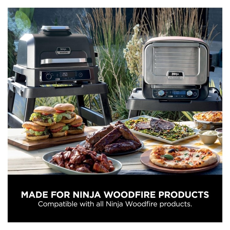 Refurbished Ninja Woodfire Universal Adjustable Stand & Side Table Black