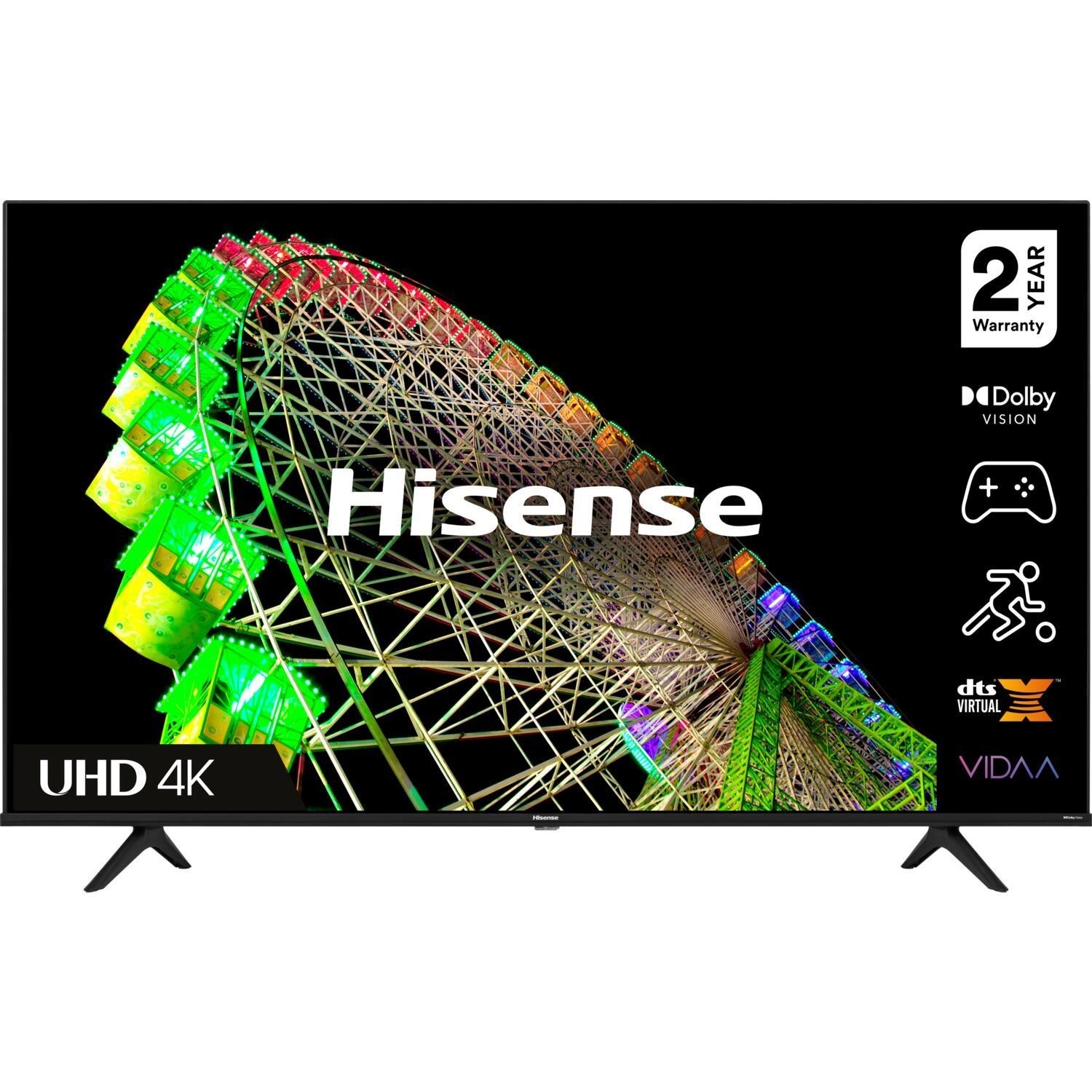 Refurbished Hisense 43 4K Ultra HD with HDR10+ QLED Freeview Play Smart TV