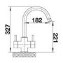 ONLY OPENED - Blanco Camia Dual Lever Kitchen Tap - Chrome