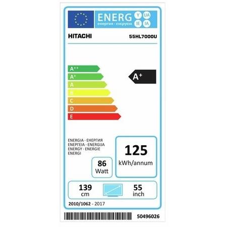 Refurbished Hitachi 55" 4K Ultra HD with HDR LED Smart TV