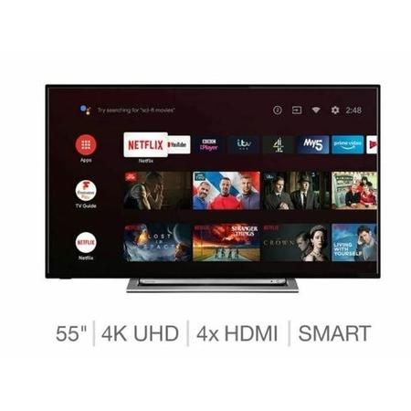 Refurbished Toshiba 55" 4K Ultra HD with HDR LED Smart TV without Stand