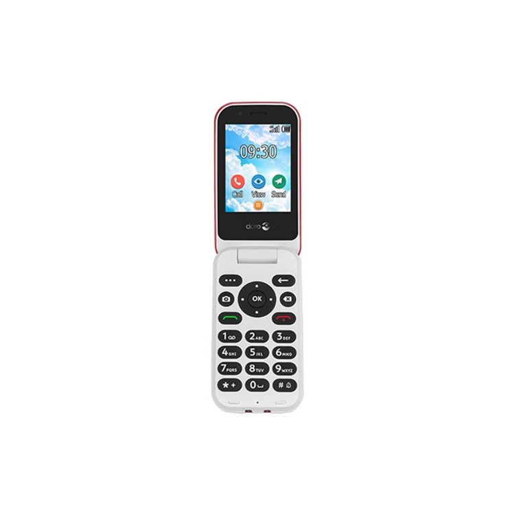 Refurbished Doro 7030 Red 2.8" 512MB 4G Dual SIM Unlocked & SIM Free Mobile Phone