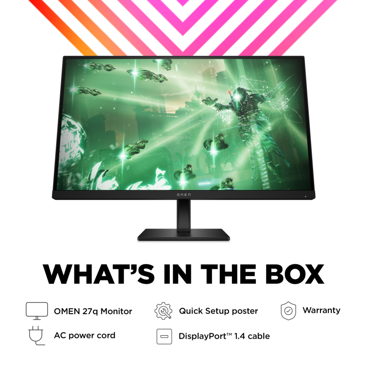 Refurbished HP OMEN 27" IPS QHD 165Hz 1MS Gaming Monitor