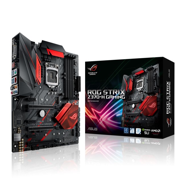 Box Open Asus ROG STRIX Z370-H Gaming ATX Motherboard