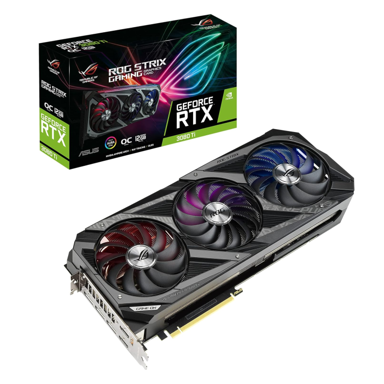 Box Opened ASUS ROG Strix GeForce RTX 3080 Ti OC Edition 12GB GDDR6X Graphics Card