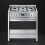 Refurbished Smeg Opera 90cm Dual Fuel Single Oven Range Cooker - Stainless Steel