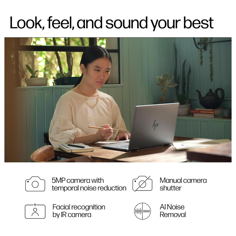 Refurbished HP Envy x360 AMD Ryzen 5 16GB RAM 512GB SSD 14 Inch Windows 11 Convertible Laptop