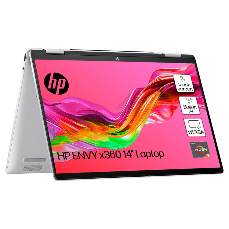 Refurbished HP Envy x360 AMD Ryzen 5 16GB RAM 512GB SSD 14 Inch Windows 11 Convertible Laptop
