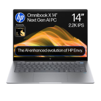 Refurbished HP OmniBook X 14-fe0500na Copilot+ PC SnapDragon X1E-78-100 16GB RAM 512GB SSD 14 Inch Windows 11 Touchscreen Laptop - Silver