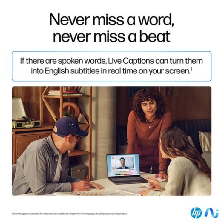 Refurbished HP OmniBook X 14-fe0500na Copilot+ PC SnapDragon X1E-78-100 16GB RAM 512GB SSD 14 Inch Windows 11 Touchscreen Laptop - Silver