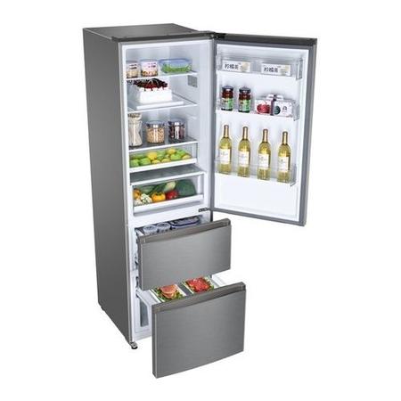 Refurbished Haier A3FE635CGJE Freestanding 343 Litre Frost Free Fridge Freezer Stainless Steel