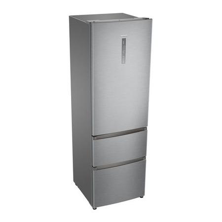 Refurbished Haier A3FE635CGJE Freestanding 343 Litre Frost Free Fridge Freezer Stainless Steel