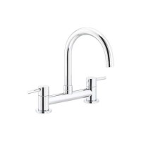 Abode Contemporary Deck Mixer Tap - Chrome