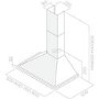 Refurbished Elica Aquavitae AQUAVITAE-50 50cm Chimney Cooker Hood Stainless Steel