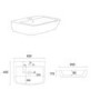 ONLY OPENED - Wall Hung Basin 600mm - Atlanta
