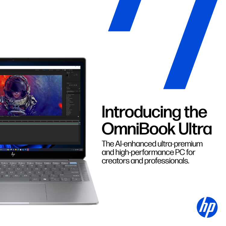 Refurbished HP OmniBook Ultra Flip 14-fh0500na Copilot+ PC Intel Core Ultra 7 258V 32GB RAM 2TB SSD 14 Inch Windows 11 Home Touchscreen Convertible Laptop - Grey