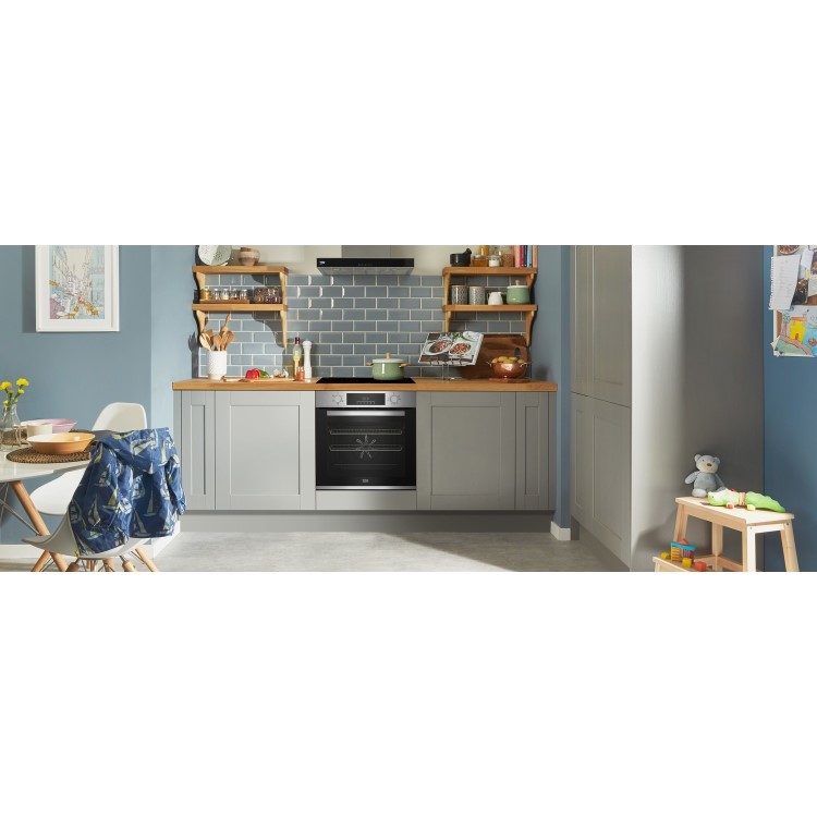 Refurbished Beko BBAIF22300X Single Built In Electric Oven Stainless Steel
