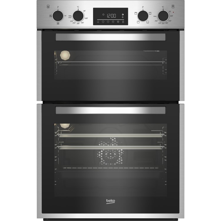 Refurbished Beko Built-In Electric Double Oven - Stainless Steel