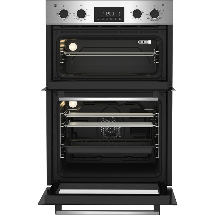Refurbished Beko Built-In Electric Double Oven - Stainless Steel