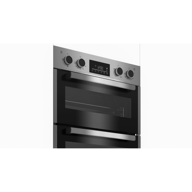 Refurbished Beko Built-In Electric Double Oven - Stainless Steel
