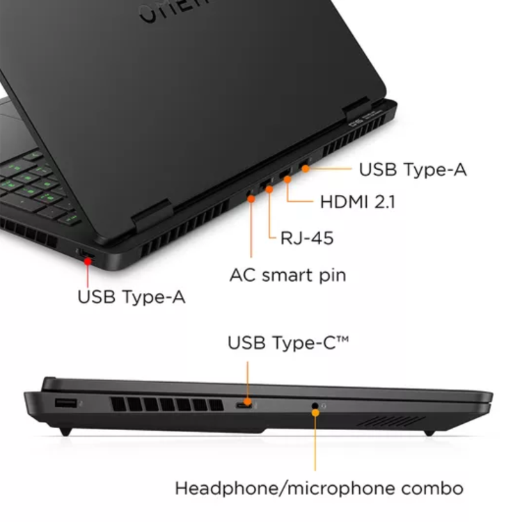 Refurbished HP OMEN Gaming 16-am0507na Intel Core Ultra 7 255H 24GB RAM 1TB SSD GeForce RTX 5060 16 Inch Windows 11 Home AI Gaming Laptop - Black