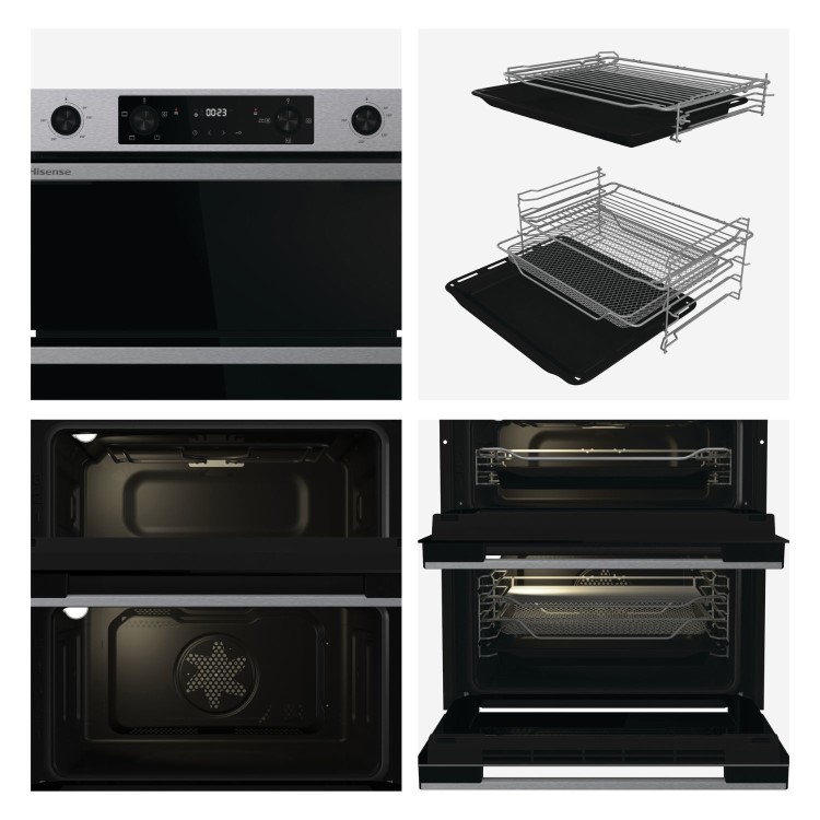 Hisense Hi6 BUD714221AX Built-Under Electric Double Oven - Stainless Steel