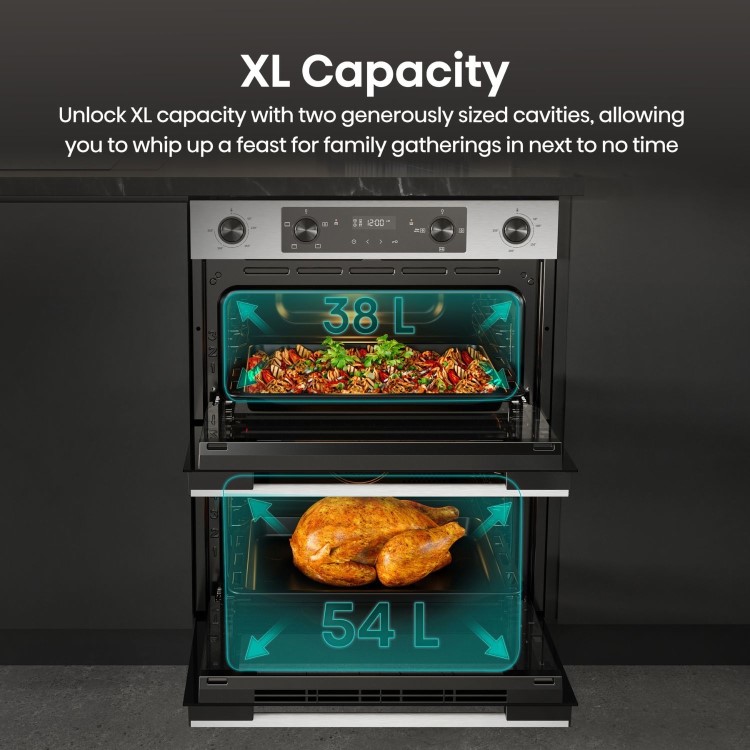 Hisense Hi6 BUD714221AX Built-Under Electric Double Oven - Stainless Steel