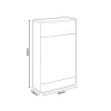 GRADE A1 - 500mm White Back to Wall Toilet Unit Only - Portland