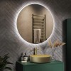 GRADE A1 - 800 x 800mm Round Backlit Mirror - Luna