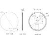 GRADE A1 - 800 x 800mm Round Backlit Mirror - Luna