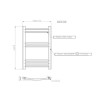 Chrome Heated Towel Rail Radiator 600 x 400mm - Gobi