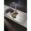 Refurbished Enza Isabella Inset Stainless Steel Reversible 1.5 Bowl Kitchen Sink - 1000 x 500mm