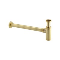Brushed Brass Round Basin Bottle Trap - Arissa Brushed Brass Round Basin Bottle Trap - Arissa