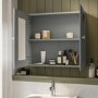 ONLY OPENED - Westbury 667mm Mirror Cabinet - Matt Mid-Grey