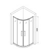 GRADE A1 - 900mm Quadrant Shower Enclosure- Lyra