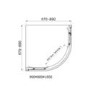 GRADE A1 - 900mm Quadrant Shower Enclosure- Lyra